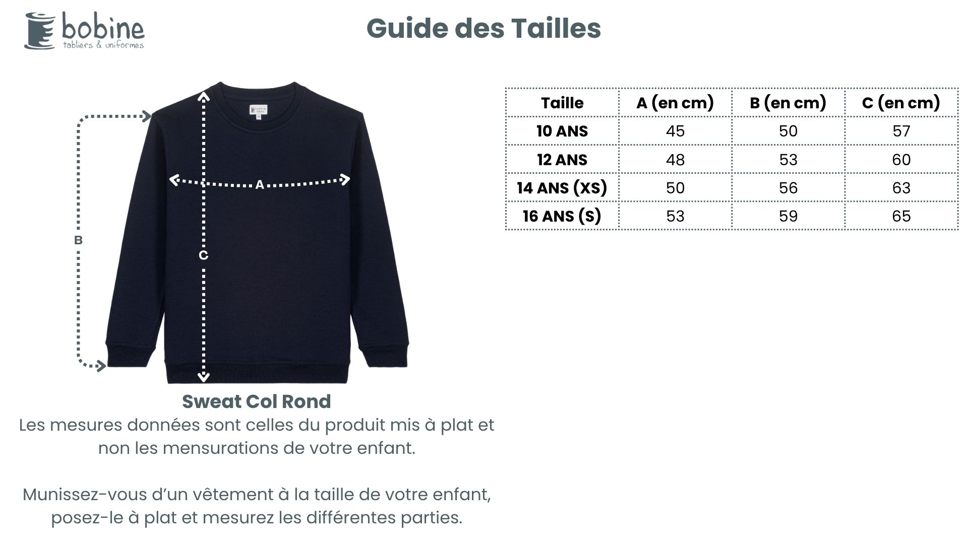 Guide des tailles