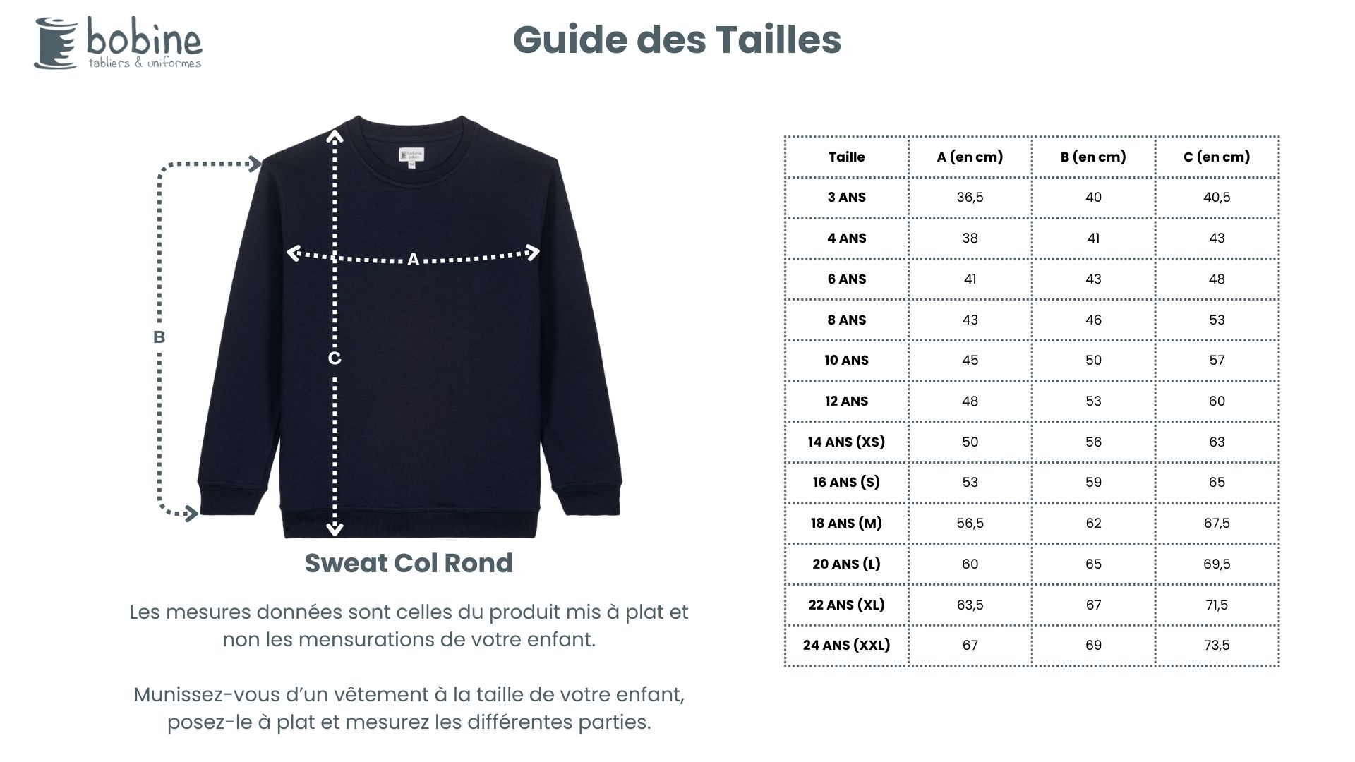 Guide des tailles