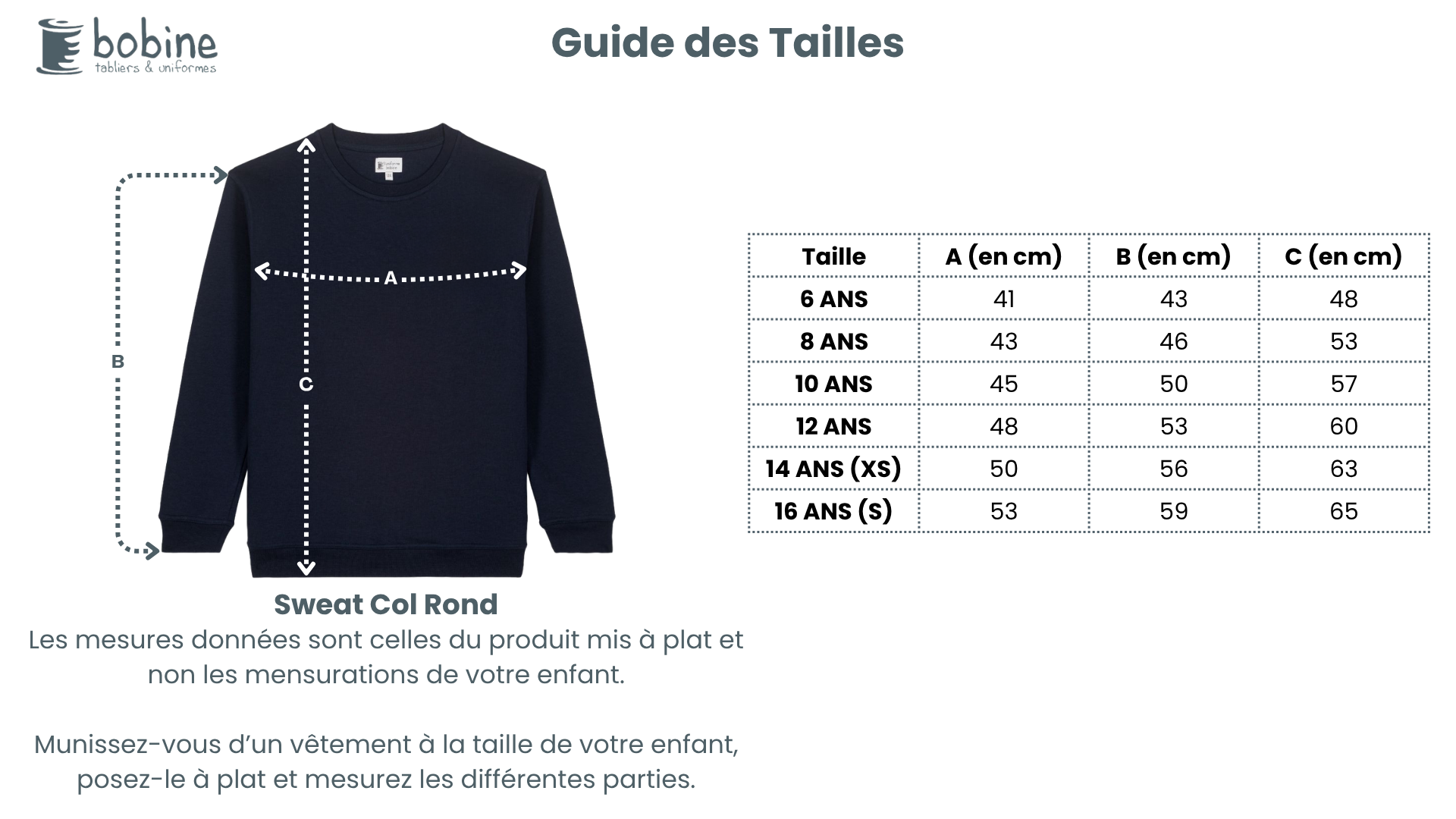 Guide des tailles