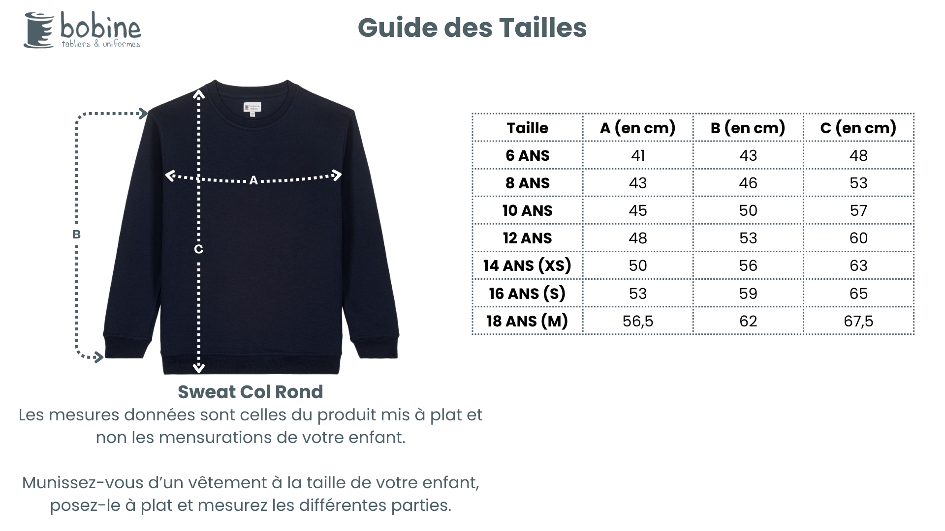 Guide des tailles
