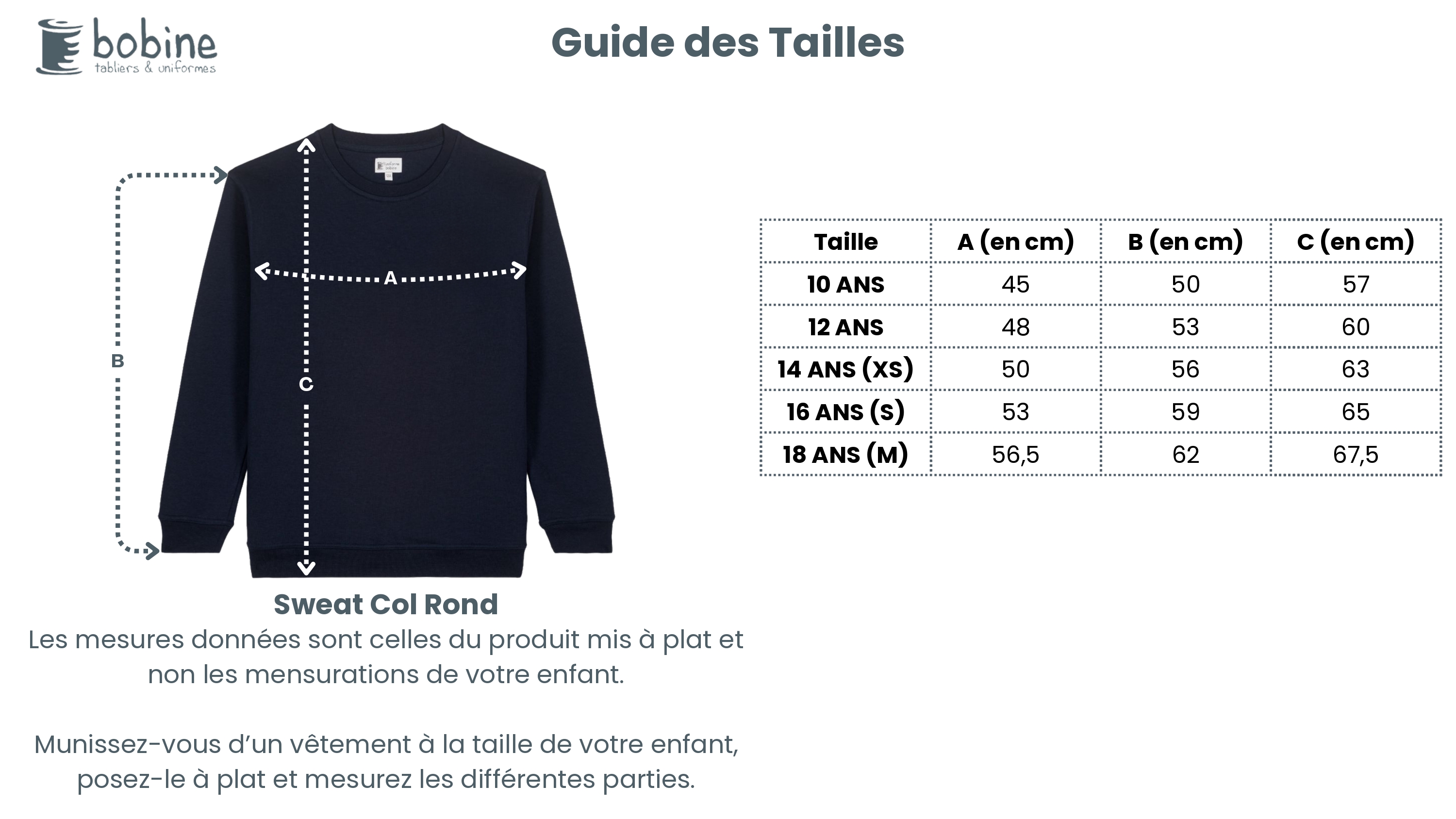 Guide des tailles