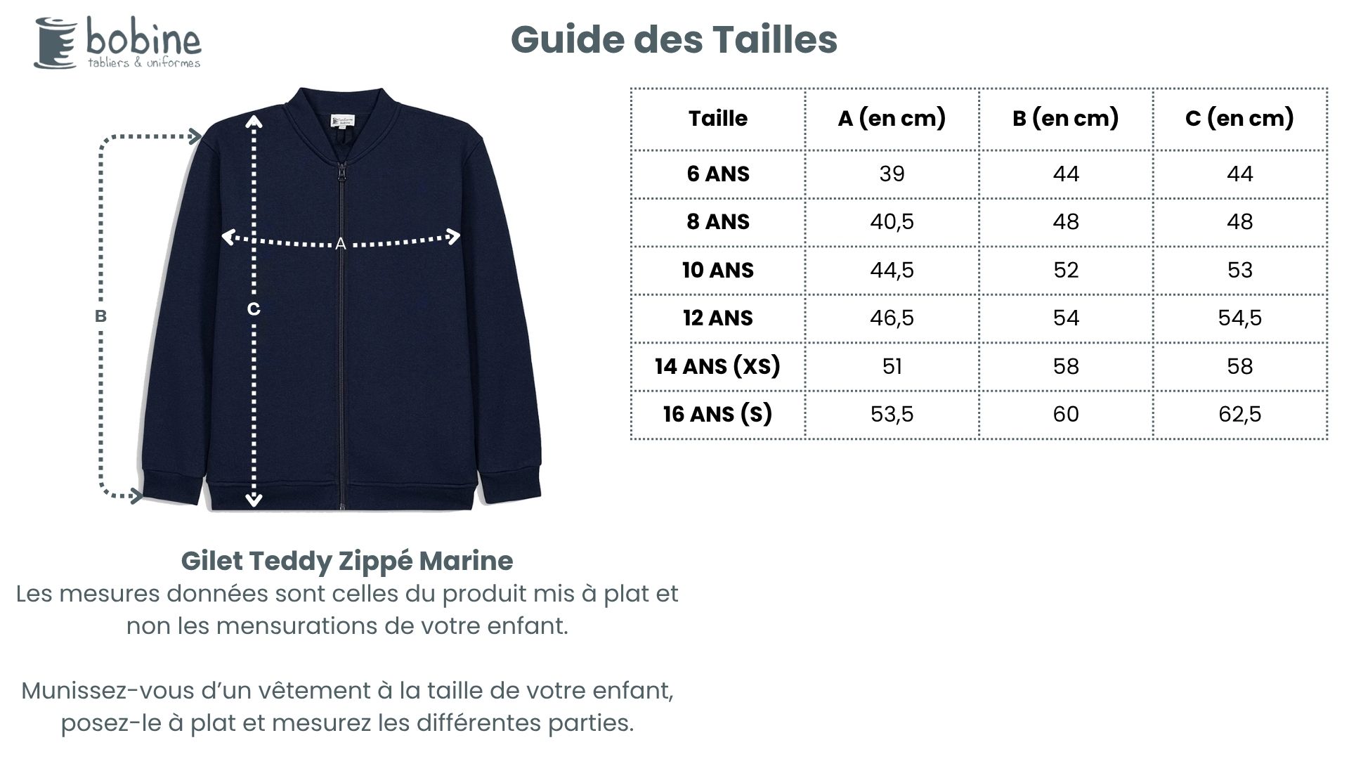 Guide des tailles