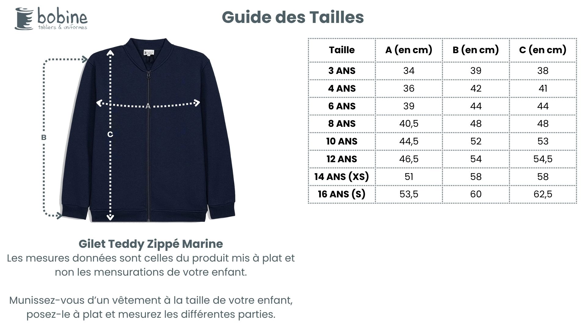 Guide des tailles