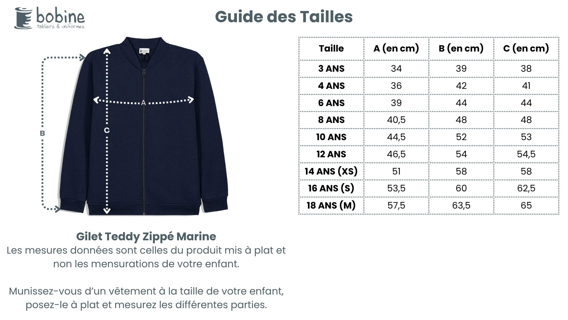 Guide des tailles