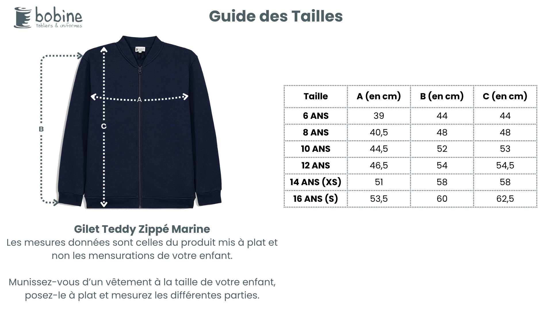 Guide des tailles
