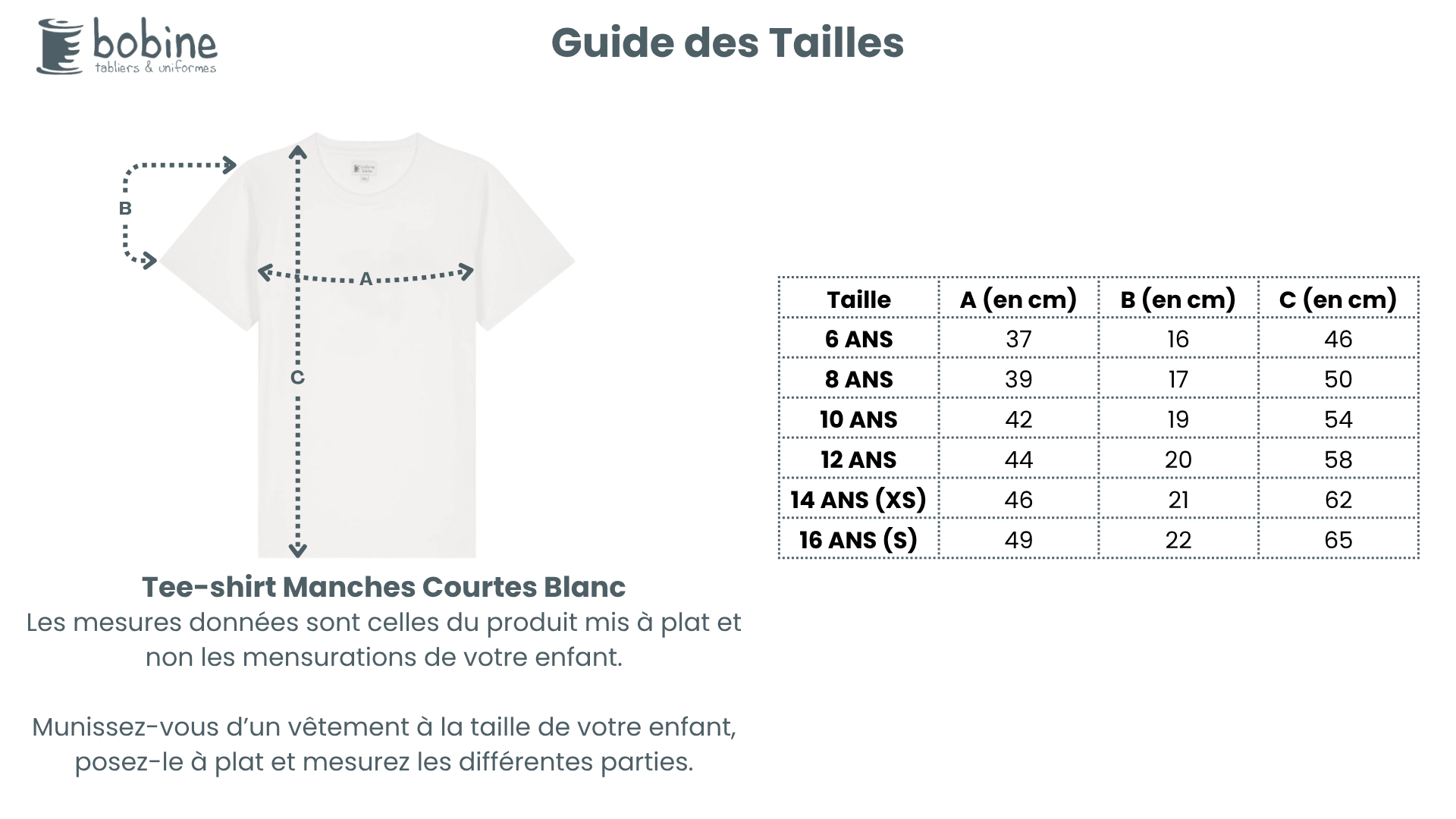 Guide des tailles