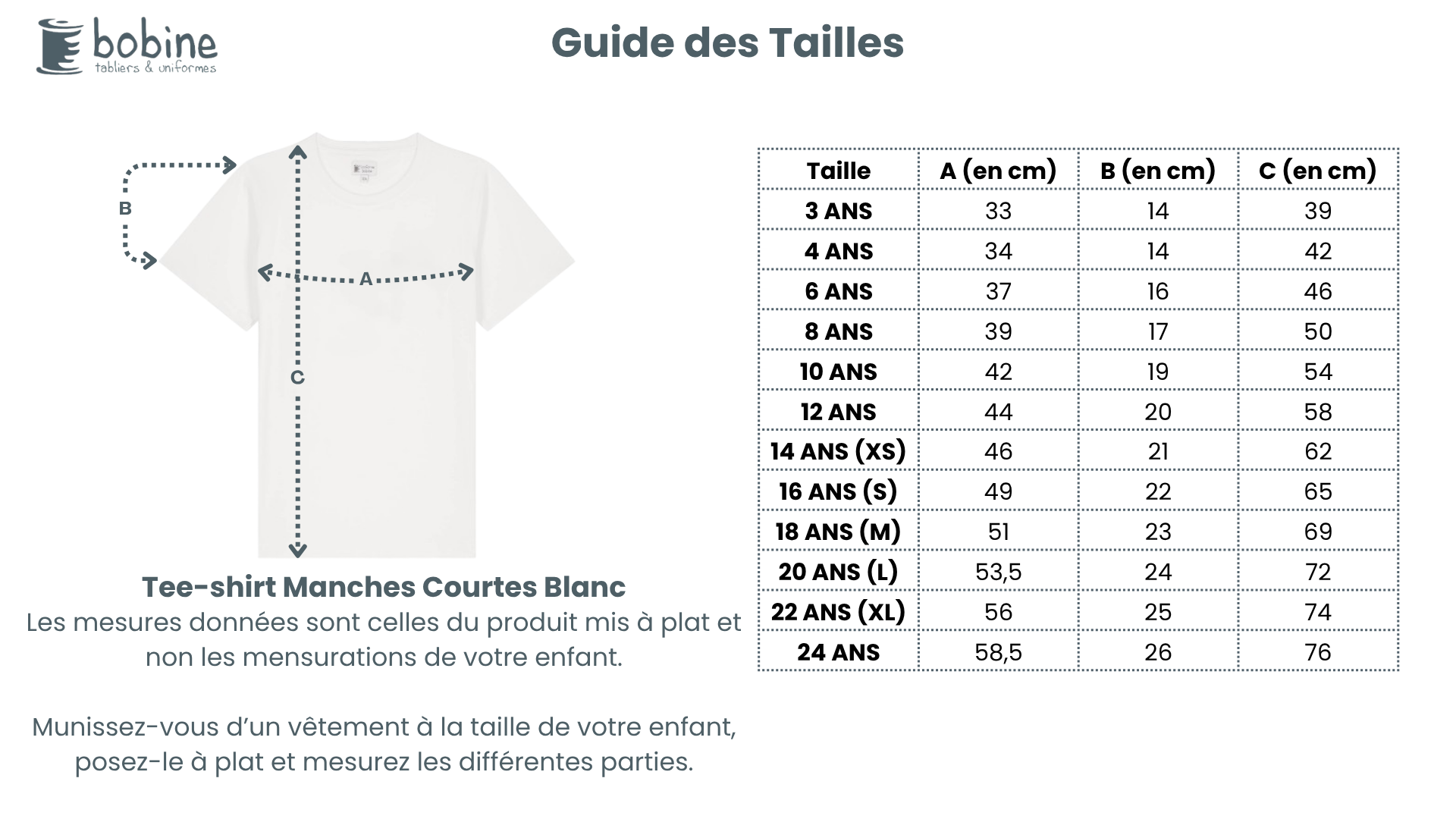 Guide des tailles
