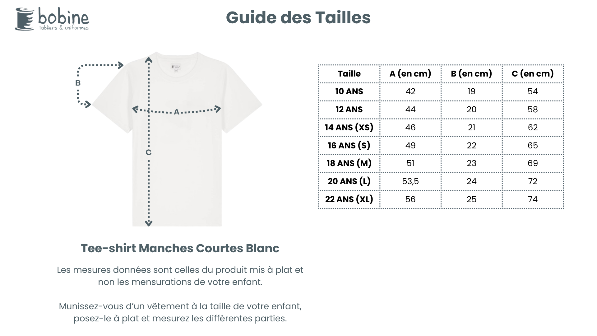 Guide des tailles