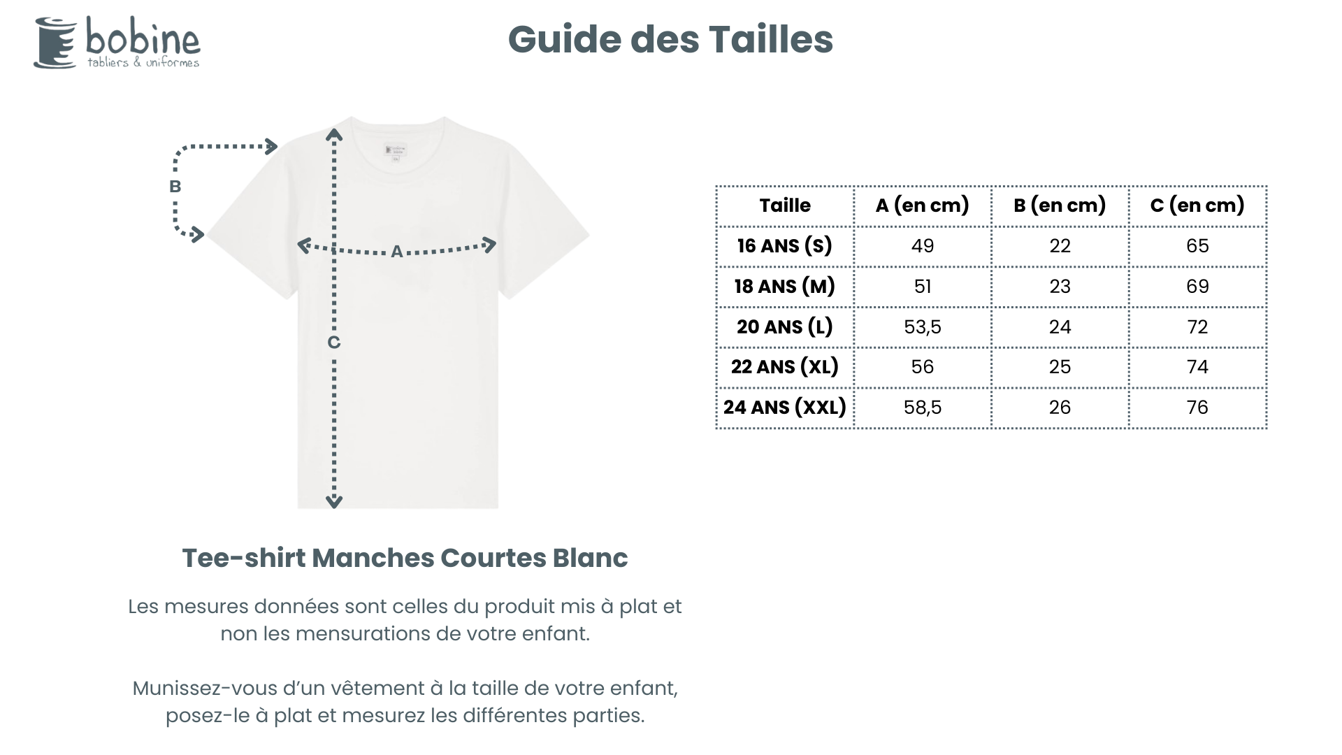Guide des tailles