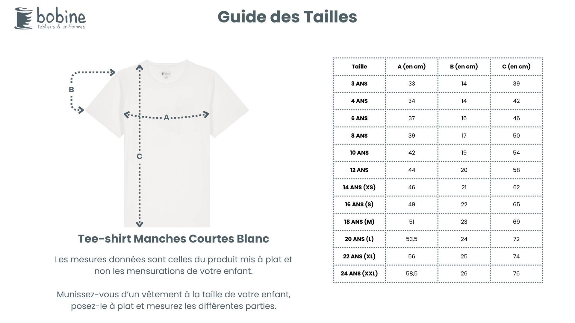 Guide des tailles