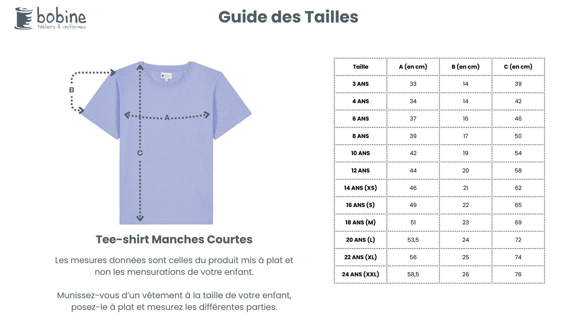 Guide des tailles