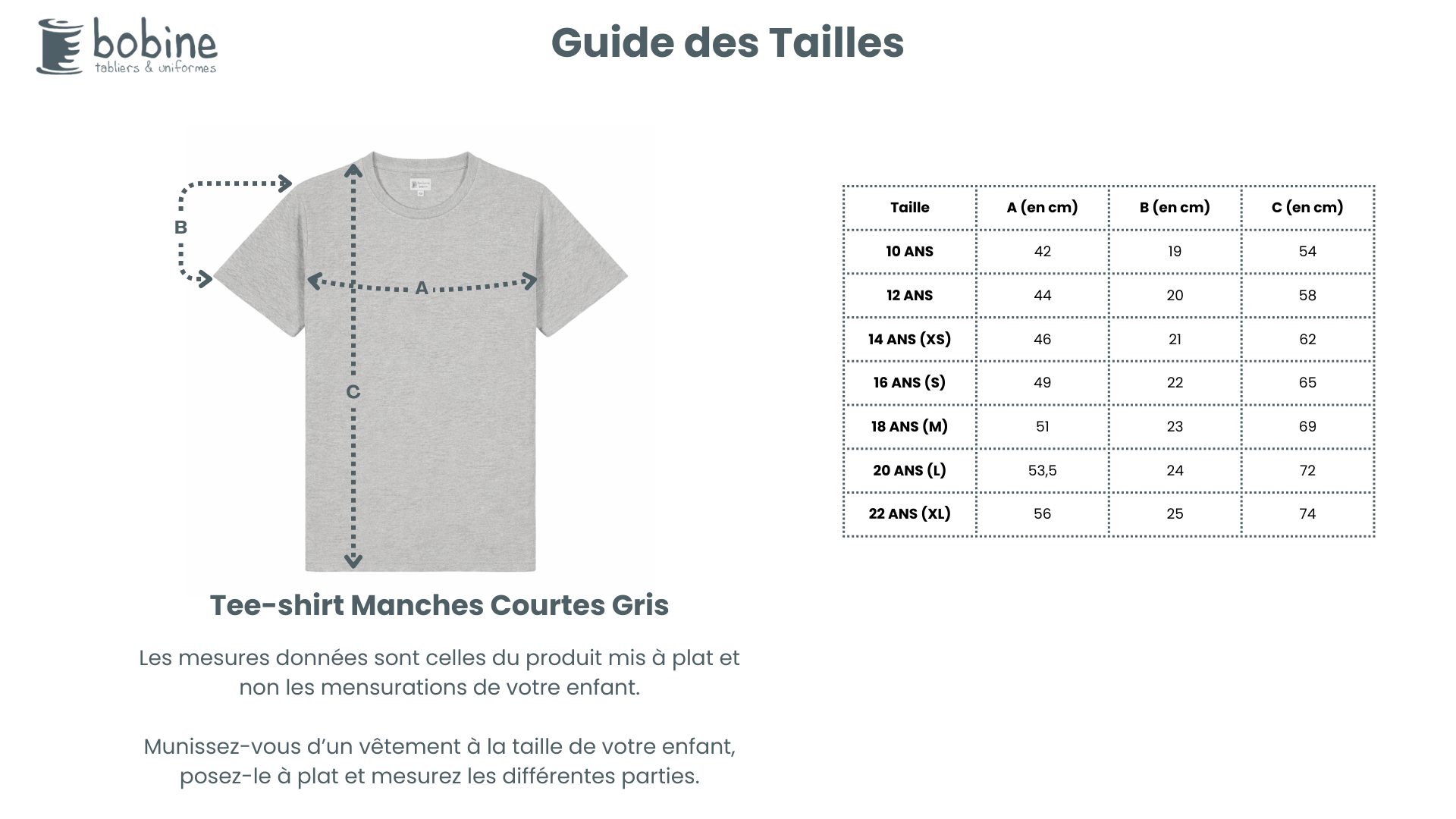 Guide des tailles