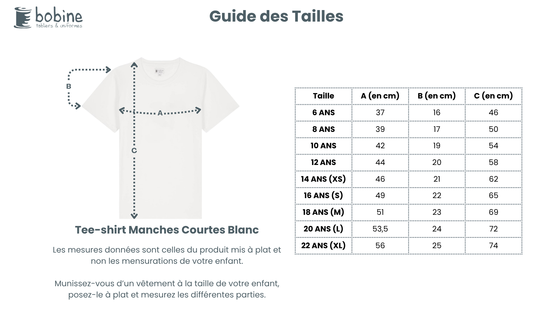 Guide des tailles