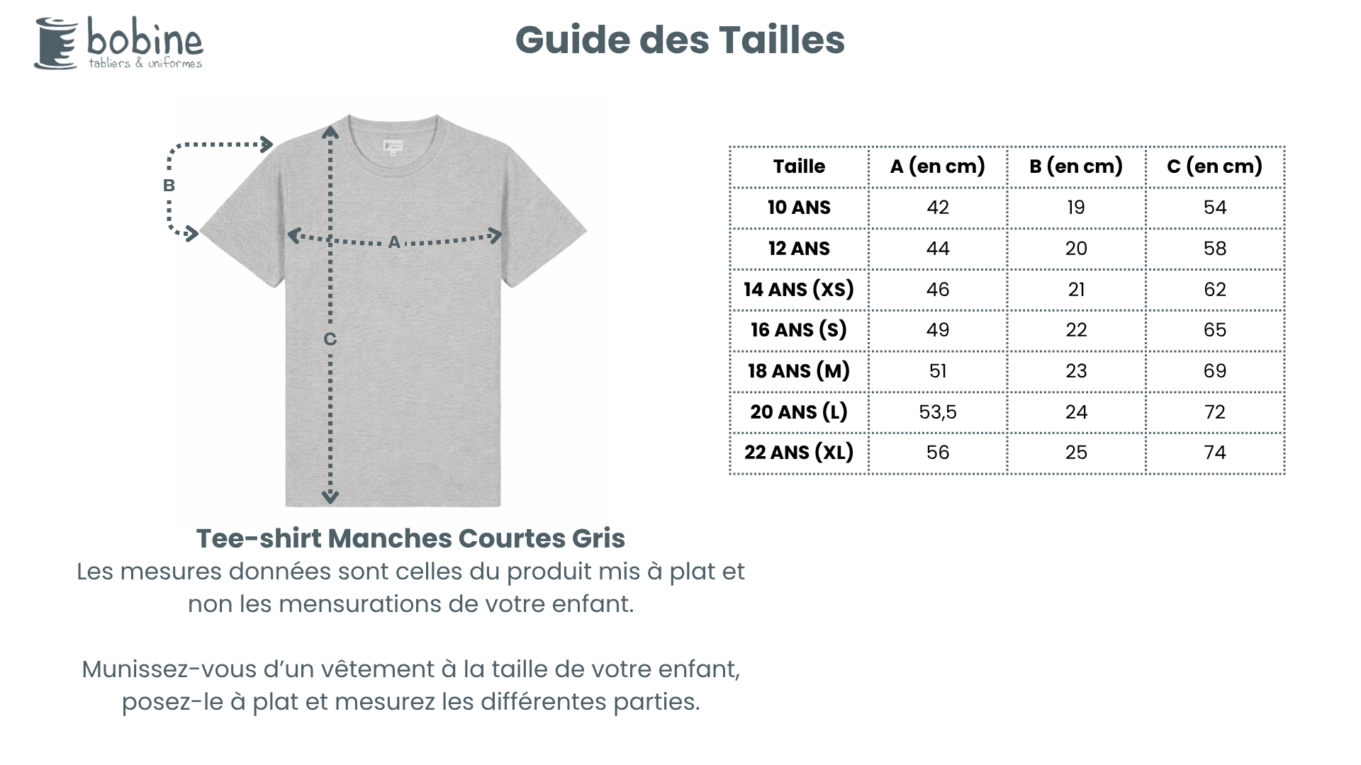 Guide des tailles