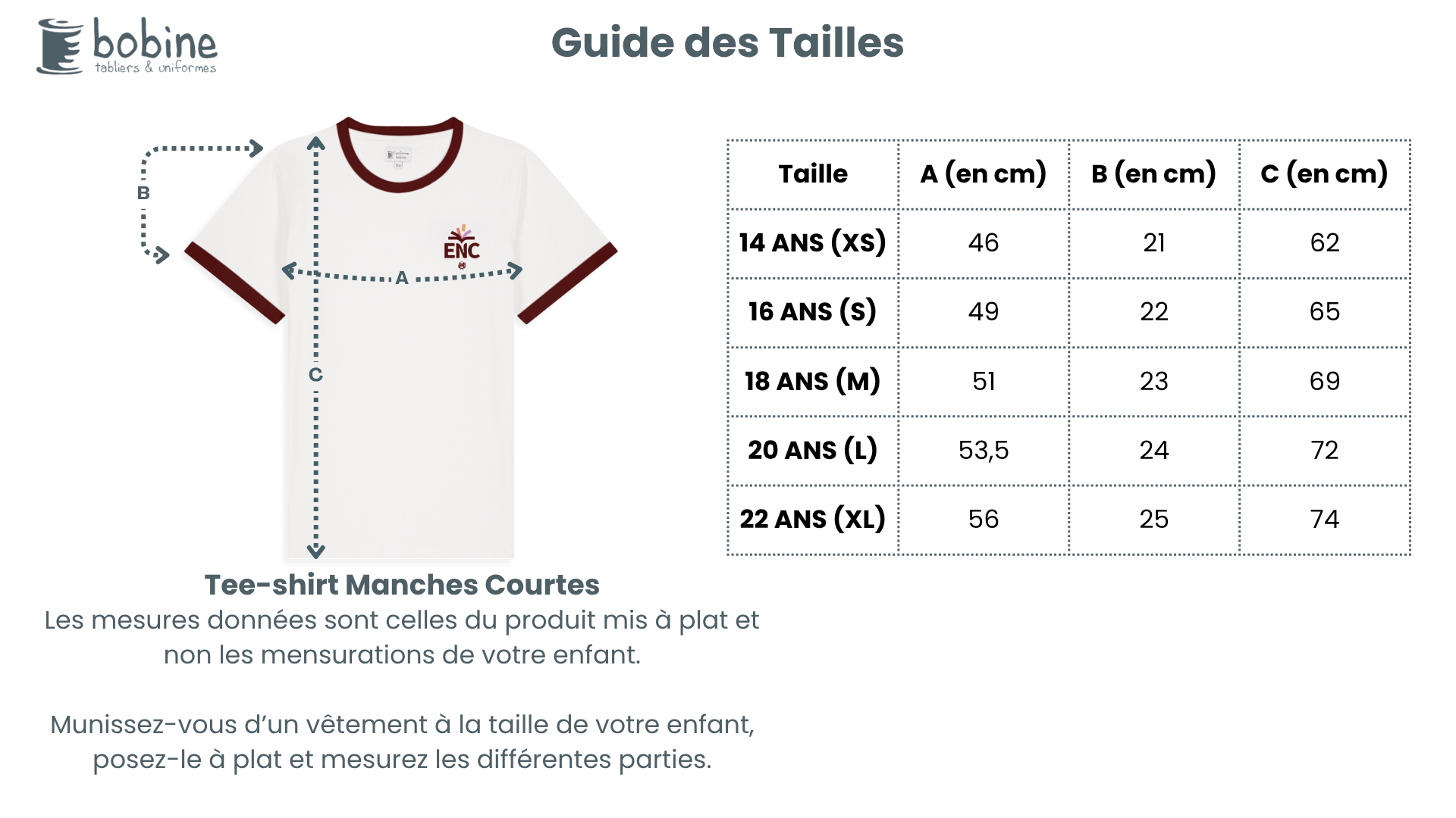 Guide des tailles