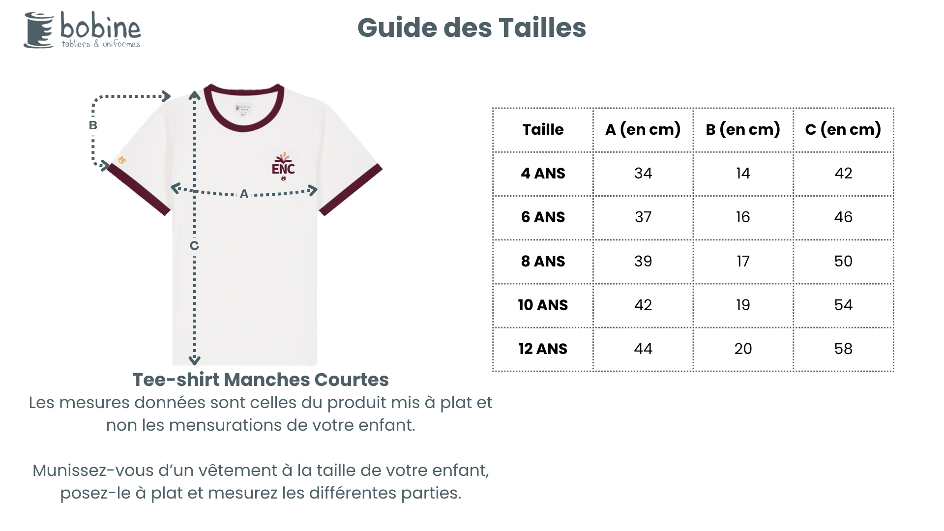 Guide des tailles