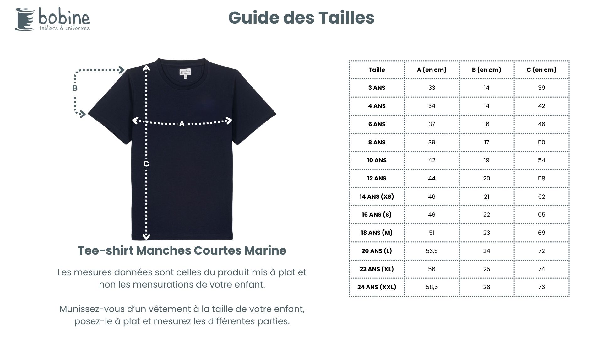 Guide des tailles