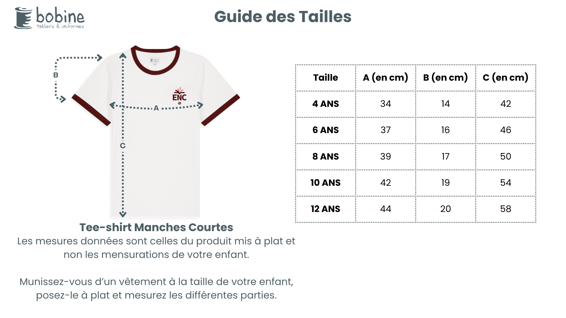 Guide des tailles