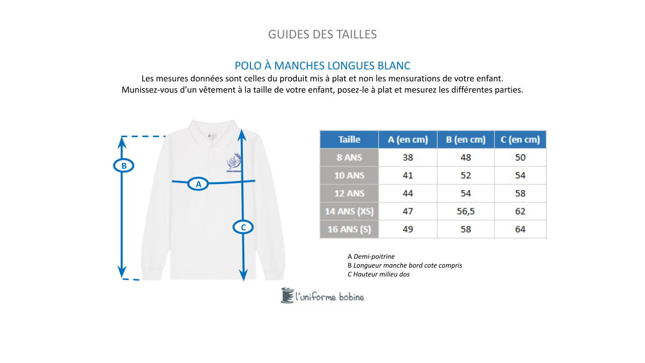 Guide des tailles