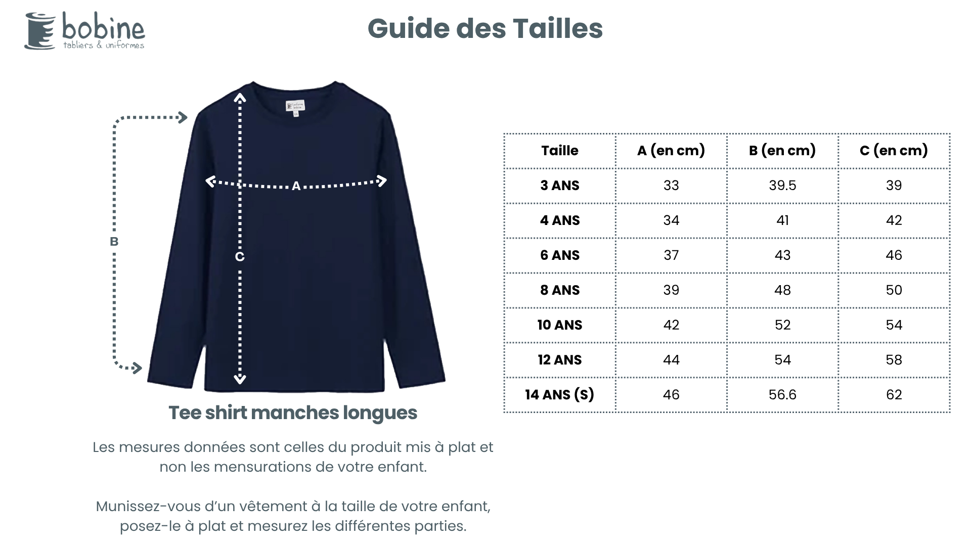 Guide des tailles
