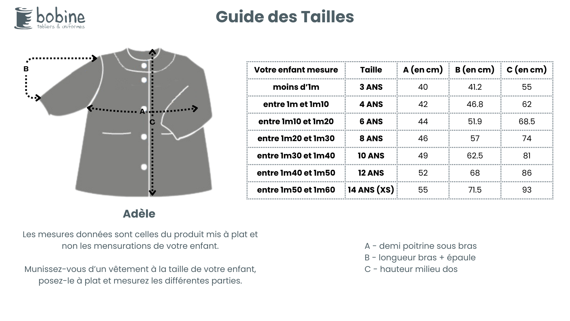 Guide des tailles