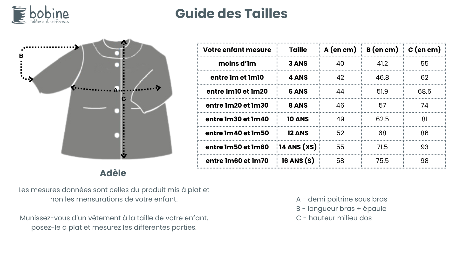 Guide des tailles