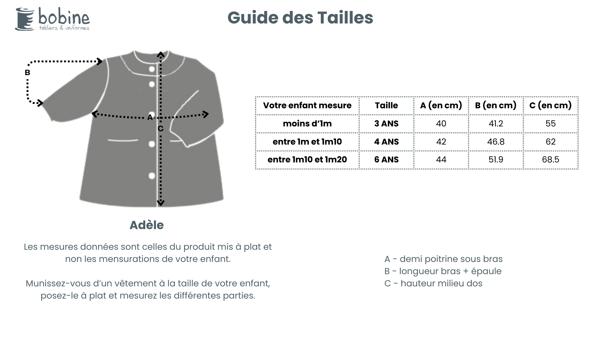 Guide des tailles