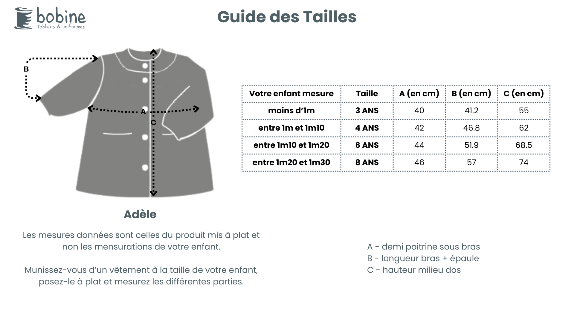 Guide des tailles
