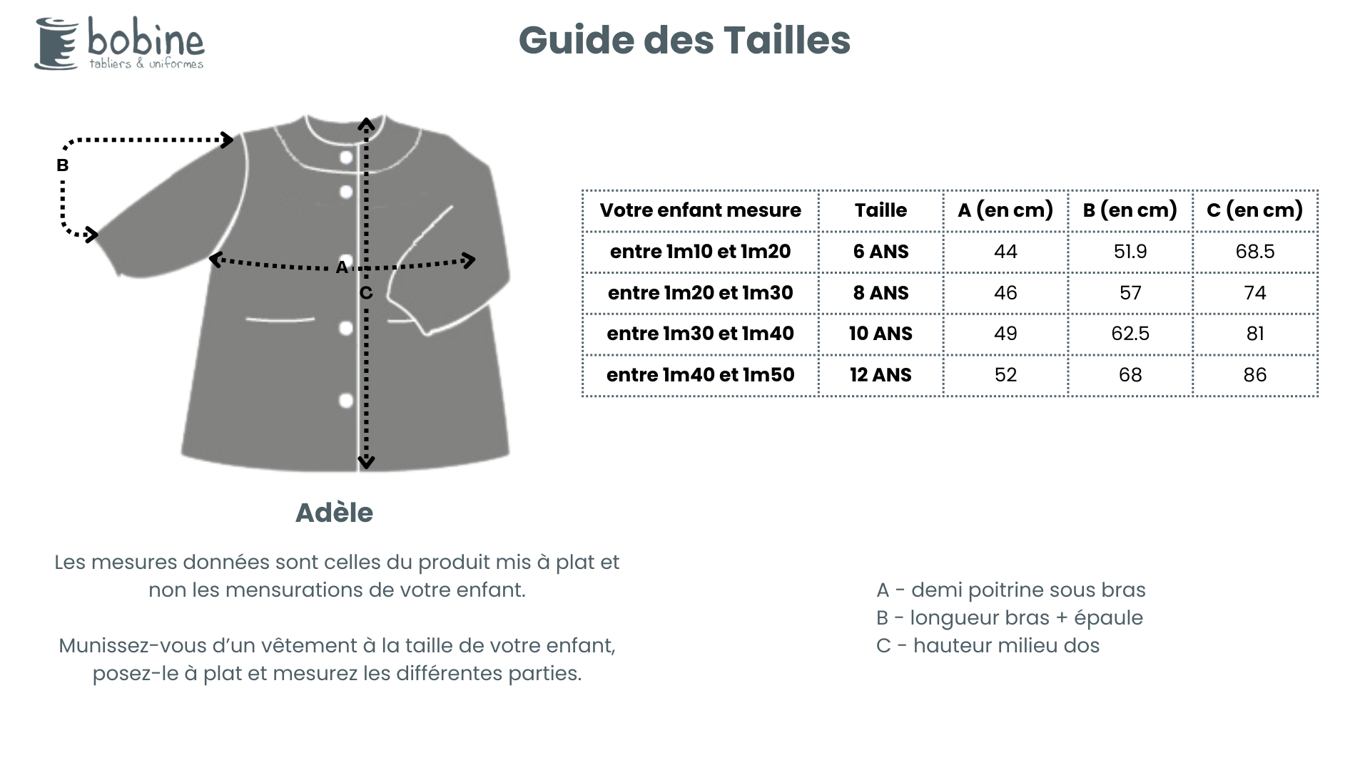 Guide des tailles