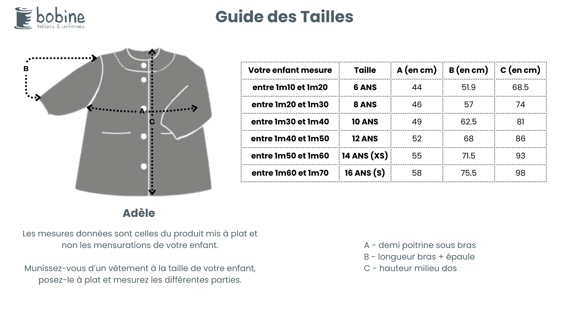 Guide des tailles