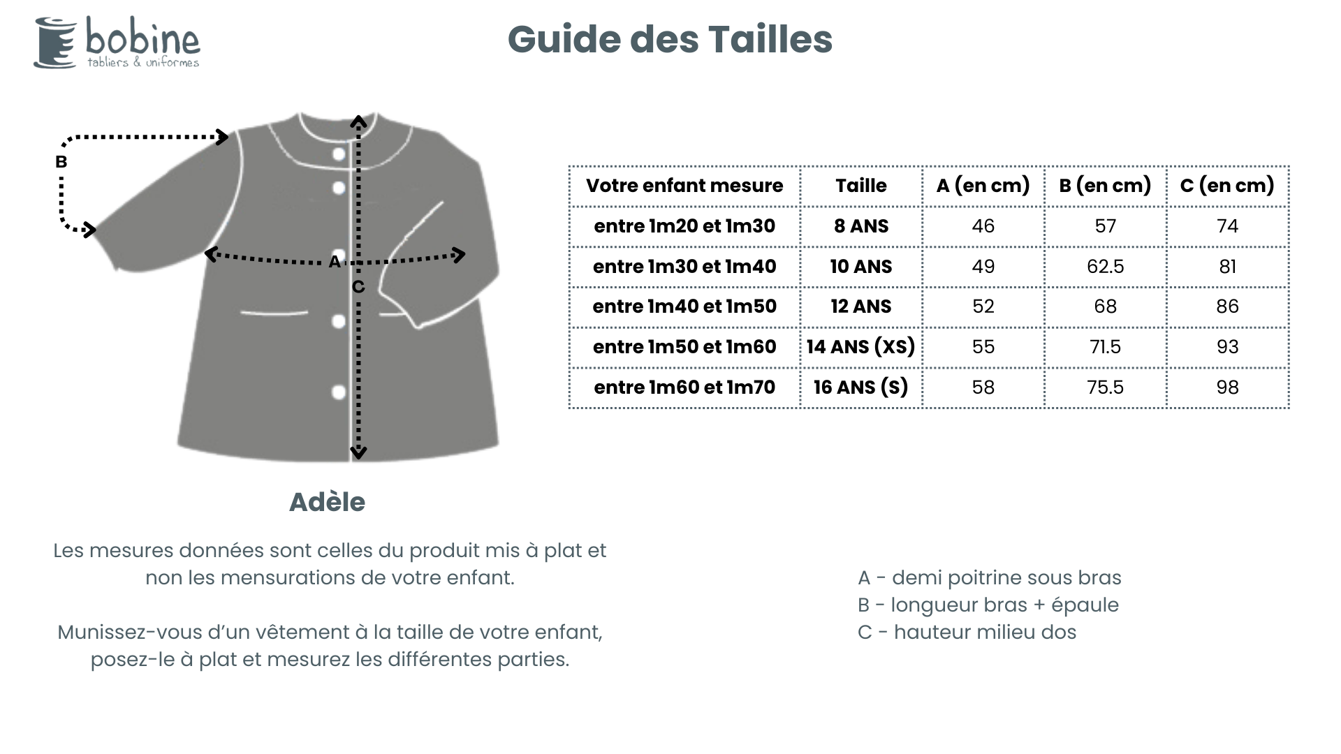 Guide des tailles