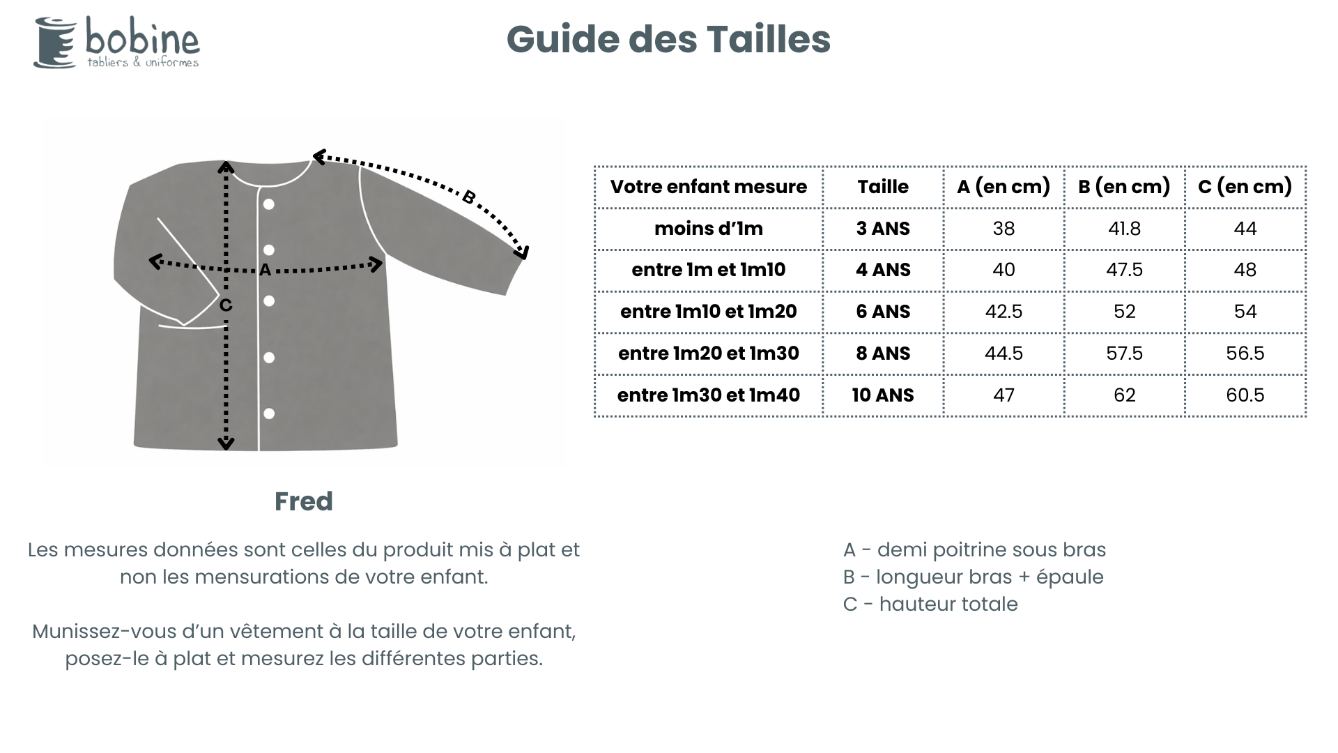 Guide des tailles