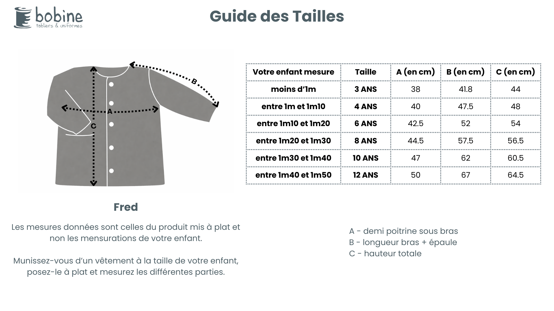 Guide des tailles