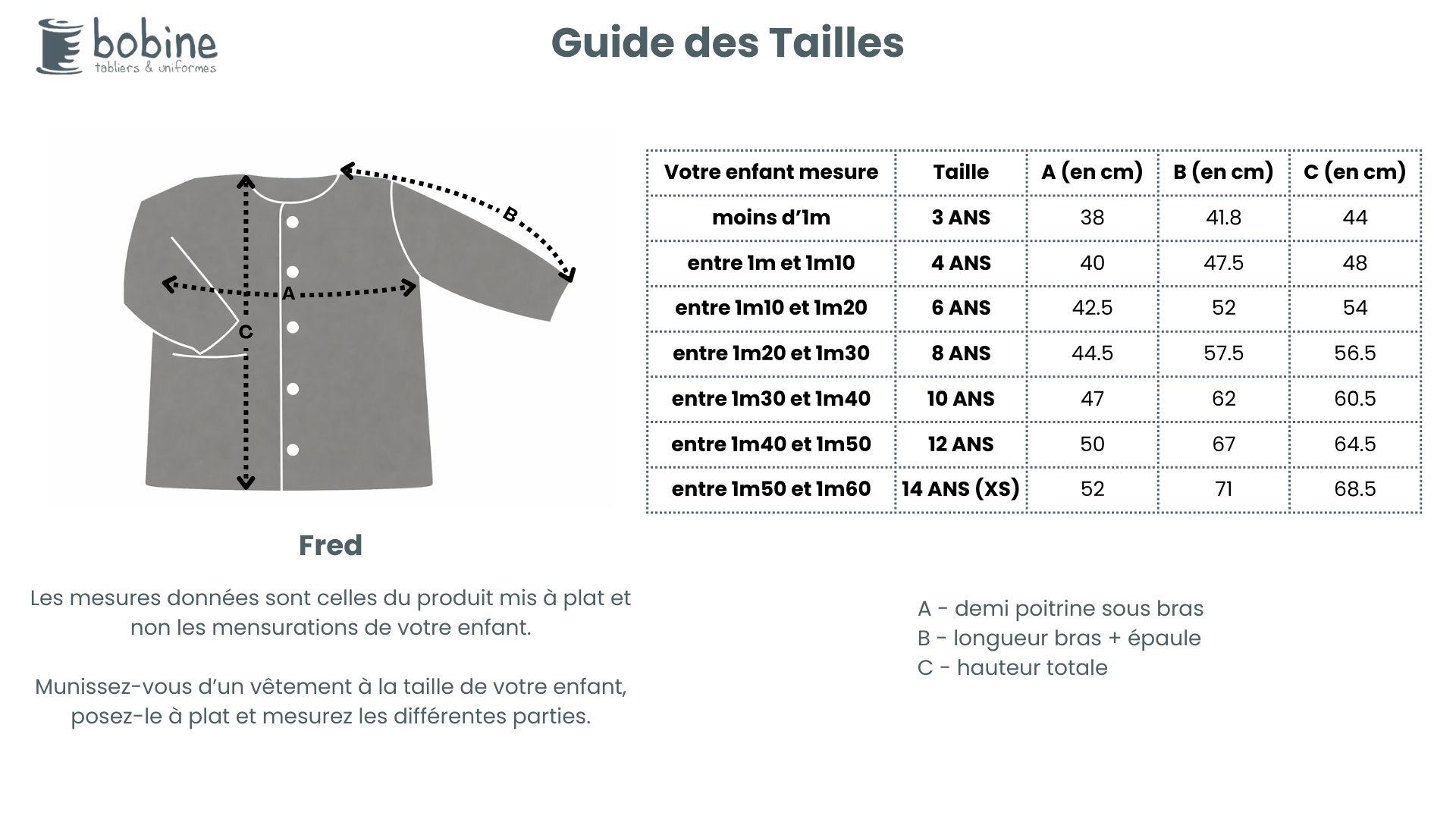 Guide des tailles