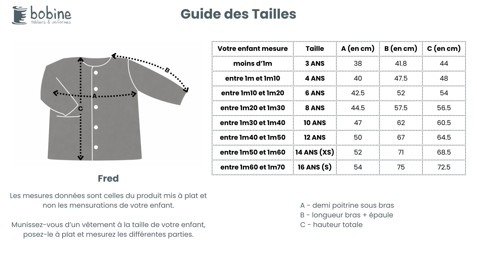 Guide des tailles