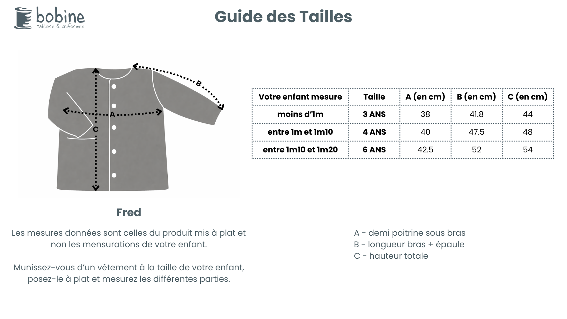 Guide des tailles