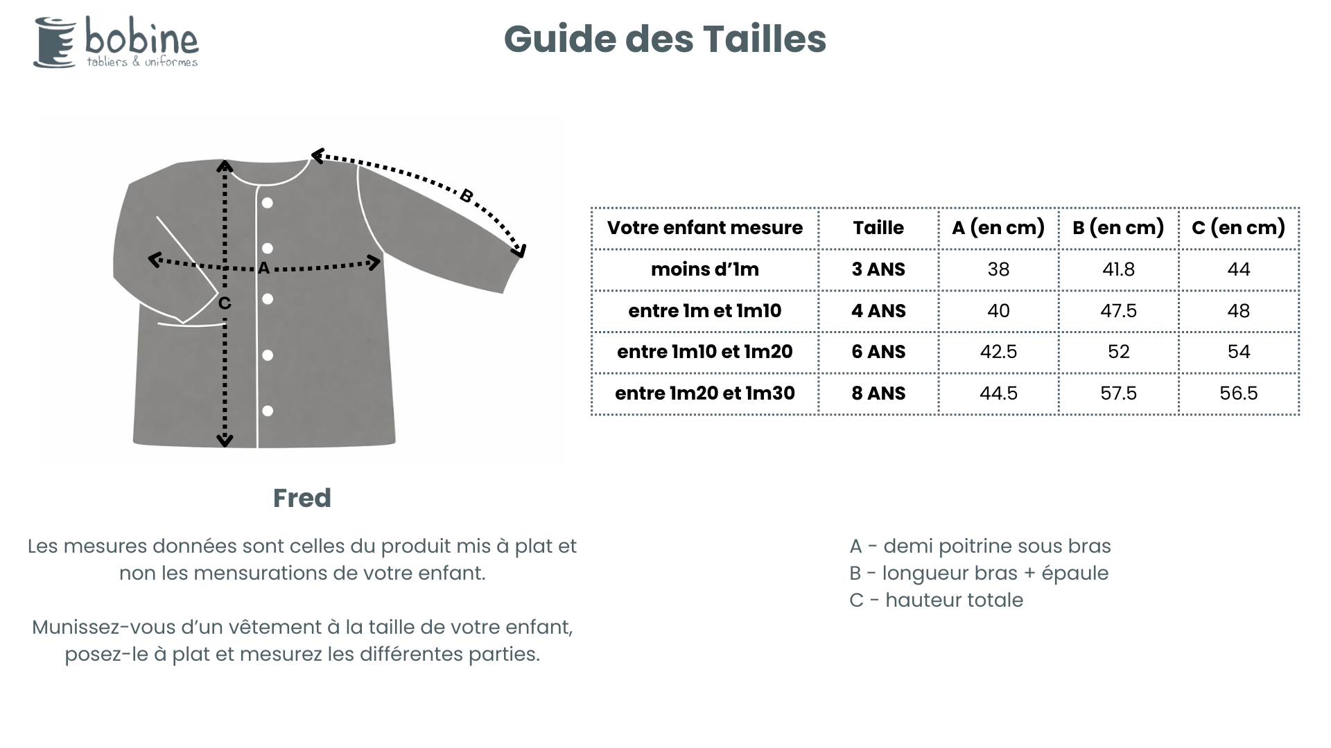 Guide des tailles