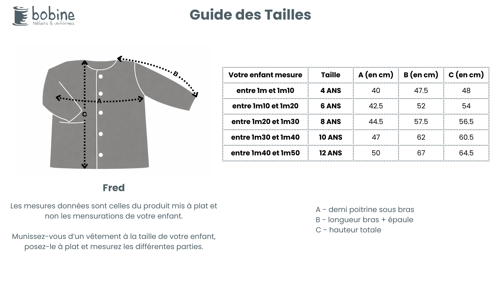 Guide des tailles