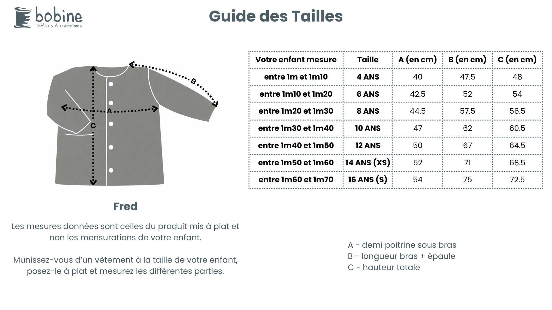 Guide des tailles