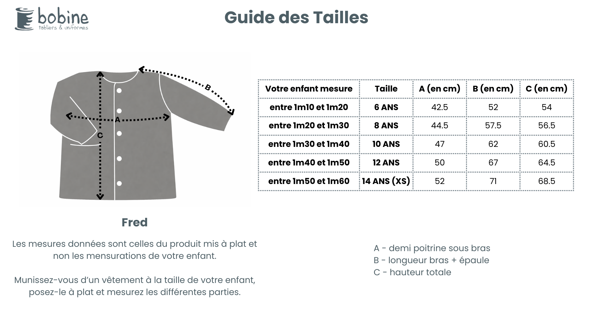 Guide des tailles