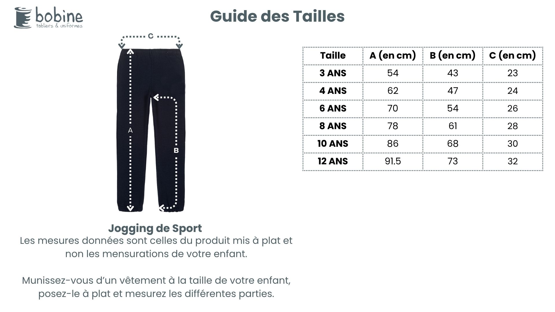 Guide des tailles