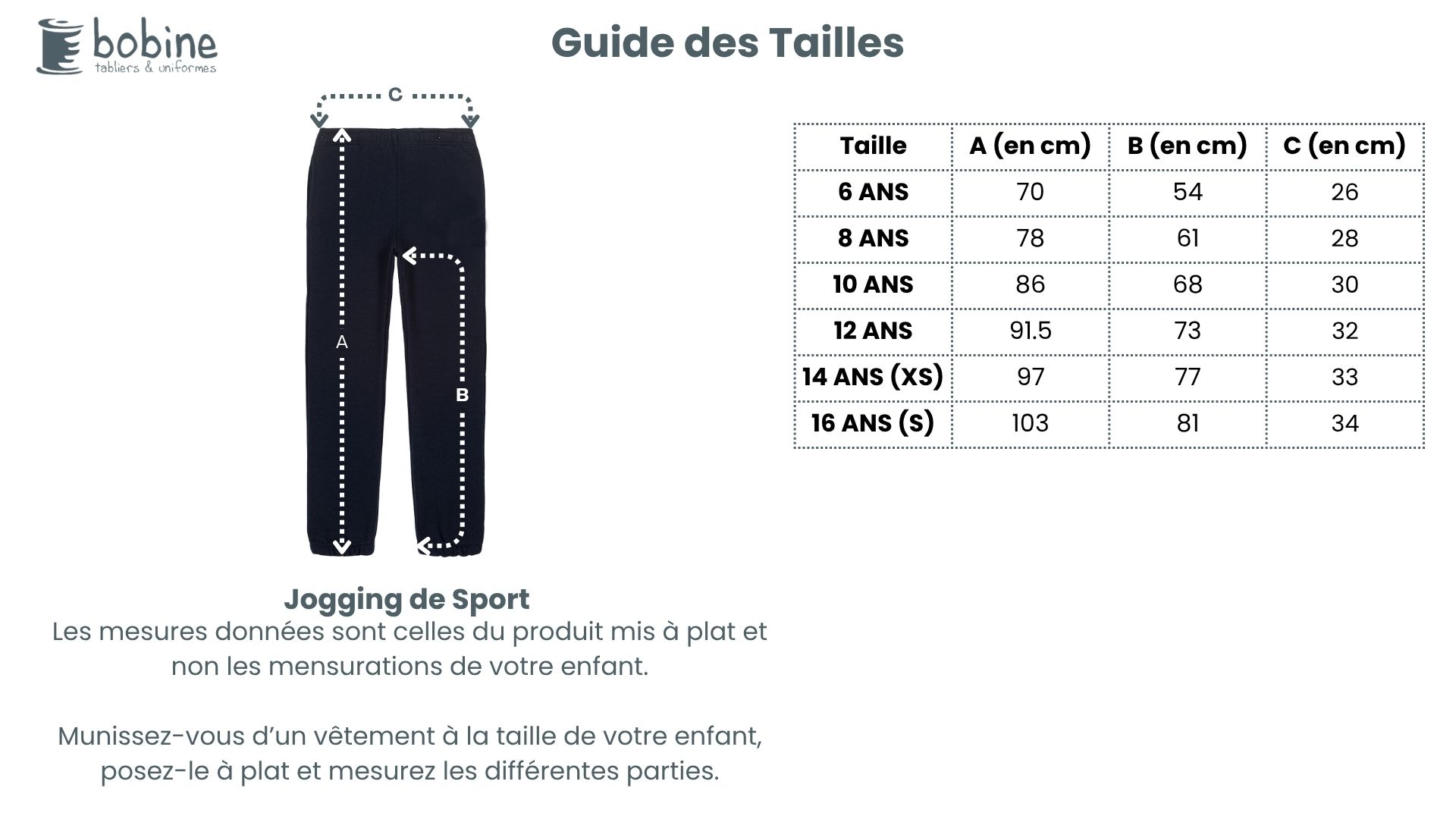 Guide des tailles