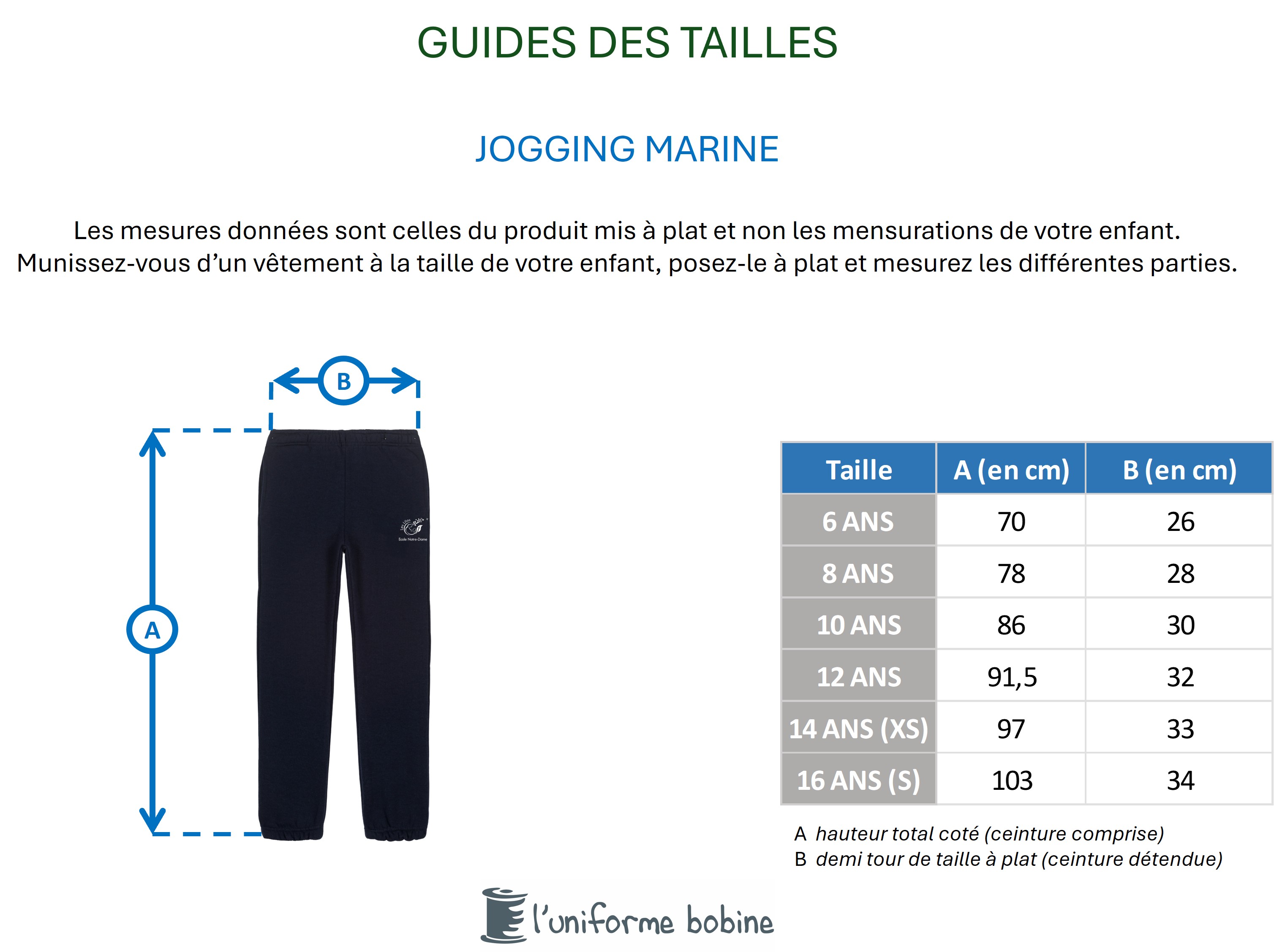 Guide des tailles