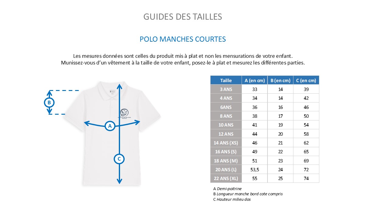 Guide des tailles