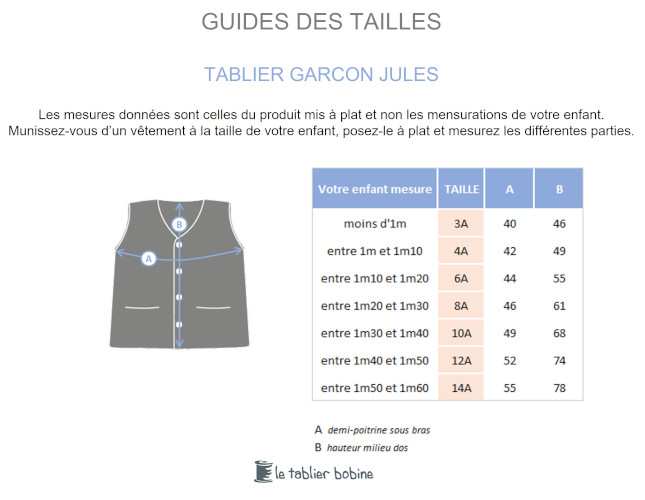 Guide des tailles