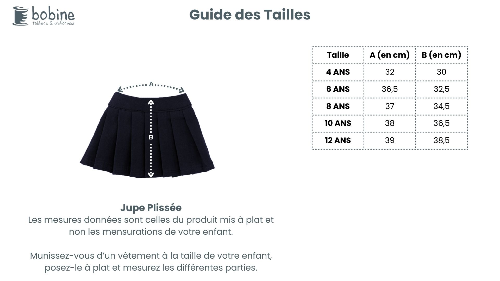 Guide des tailles
