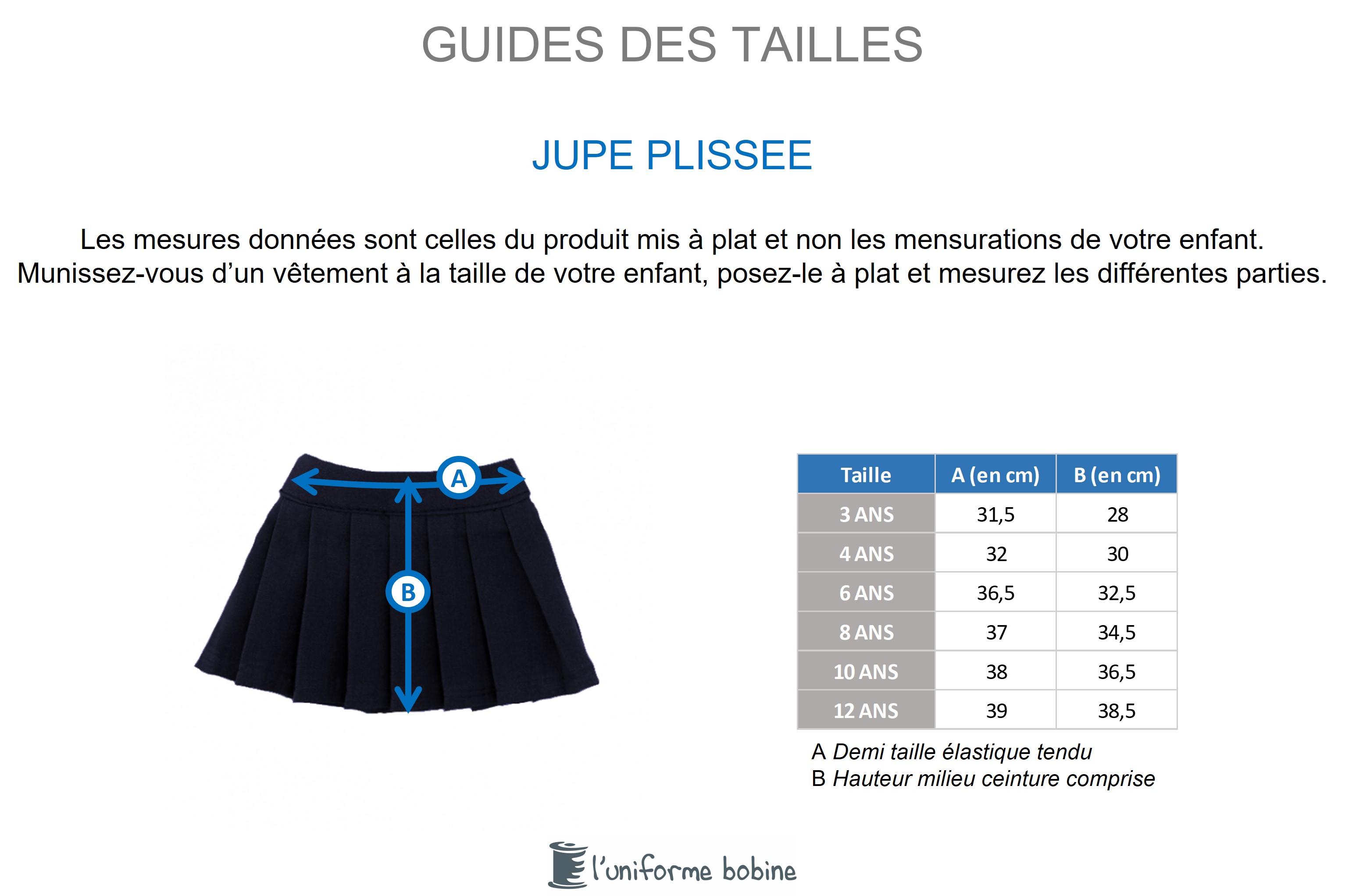 Guide des tailles