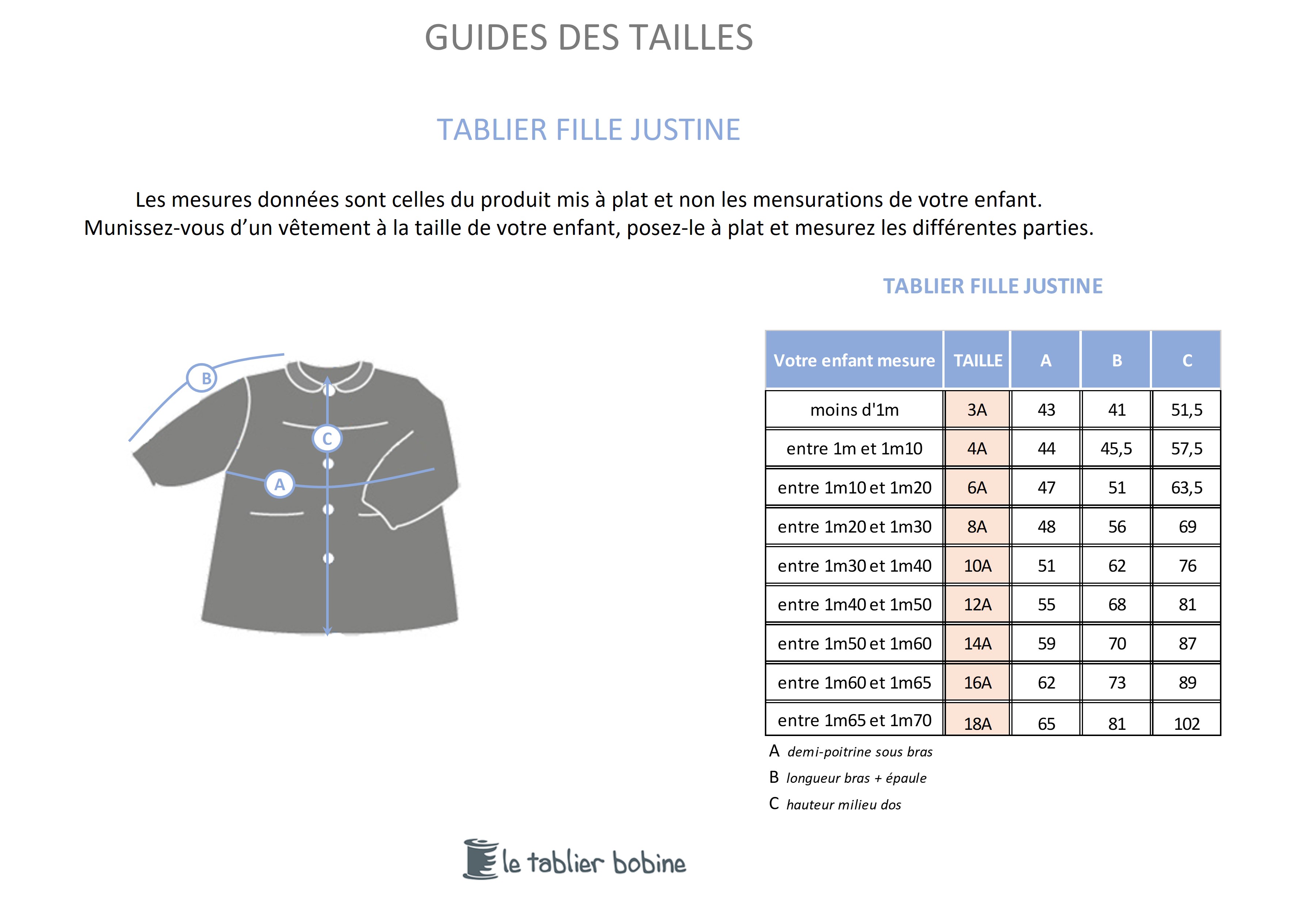 Guide des tailles