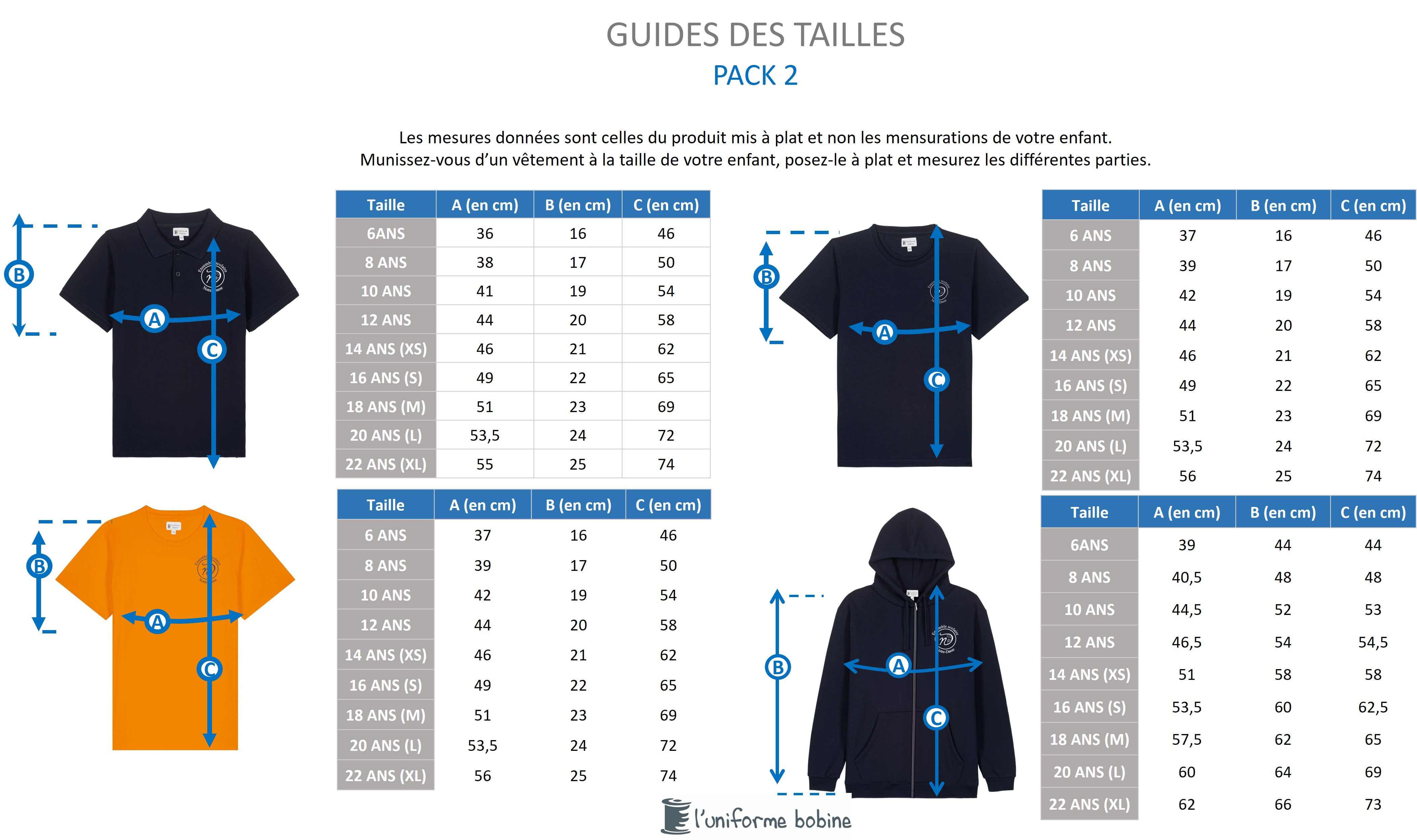 Guide des tailles