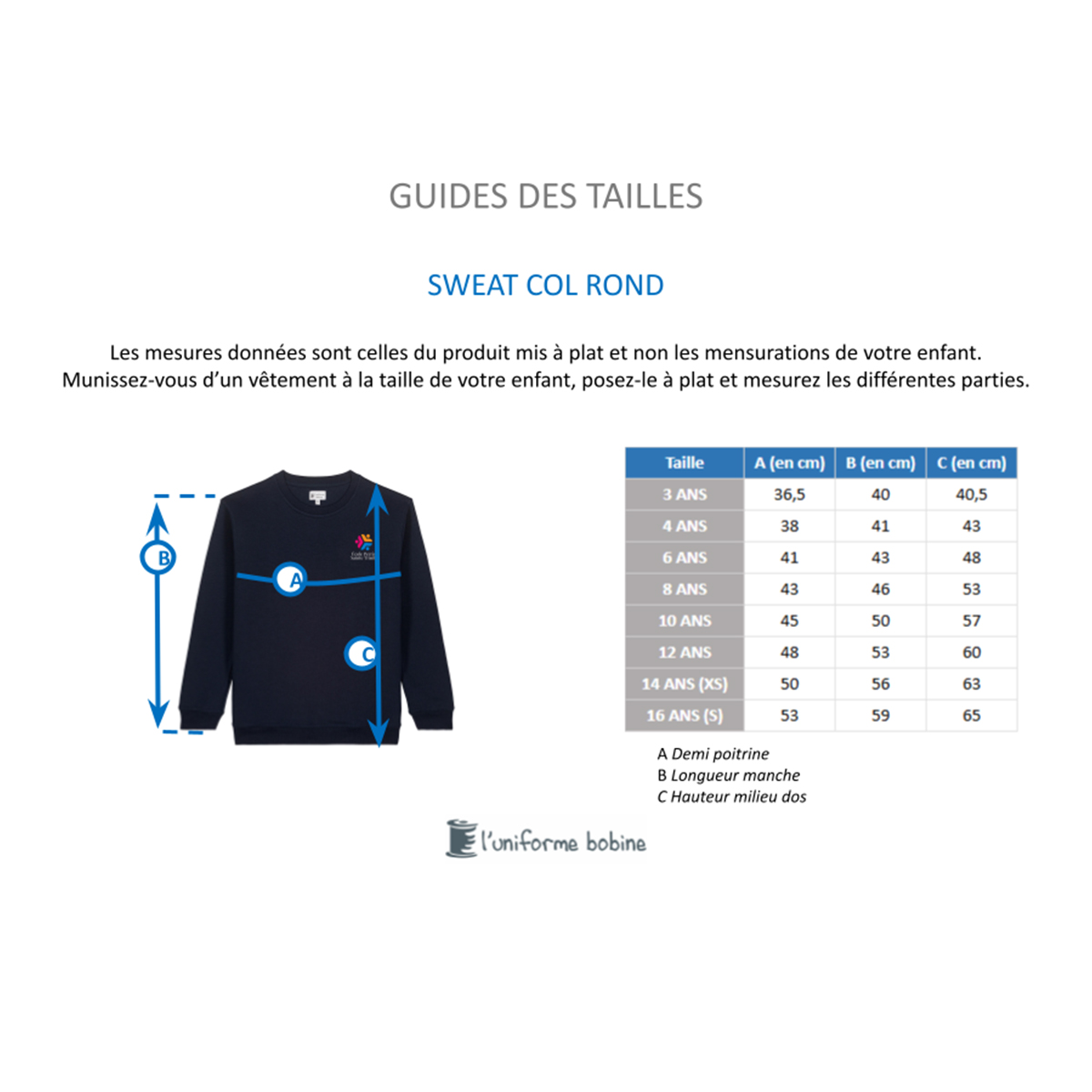 Guide des tailles